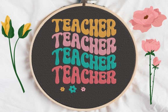 Reviewing Teacher Sign Echo Stacked for Gifts