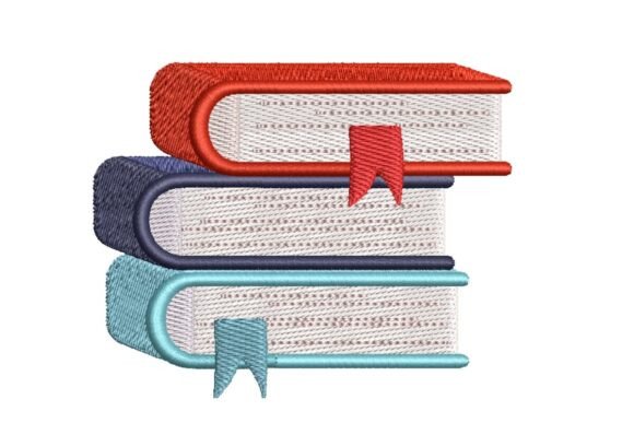Reviewing the Stack of Colorful Books Design